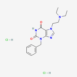 3-benzyl-7-[2-(diethylamino)ethyl]-3,7-dihydro-1H-purine-2,6-dione dihydrochloride