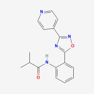 2-methyl-N-{2-[3-(4-pyridinyl)-1,2,4-oxadiazol-5-yl]phenyl}propanamide