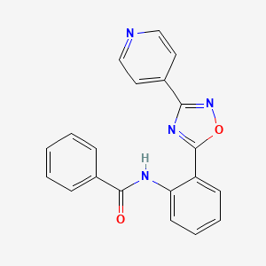 N-{2-[3-(4-pyridinyl)-1,2,4-oxadiazol-5-yl]phenyl}benzamide