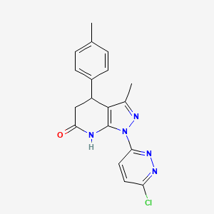molecular formula C18H16ClN5O B6039890 1-(6-chloro-3-pyridazinyl)-3-methyl-4-(4-methylphenyl)-1,4,5,7-tetrahydro-6H-pyrazolo[3,4-b]pyridin-6-one 
