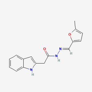 molecular formula C16H15N3O2 B6039894 2-(1H-indol-2-yl)-N'-[(5-methyl-2-furyl)methylene]acetohydrazide 