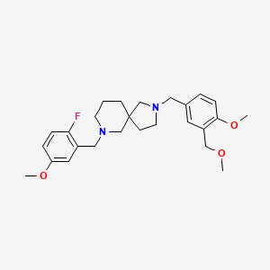 molecular formula C26H35FN2O3 B6039902 7-(2-fluoro-5-methoxybenzyl)-2-[4-methoxy-3-(methoxymethyl)benzyl]-2,7-diazaspiro[4.5]decane 