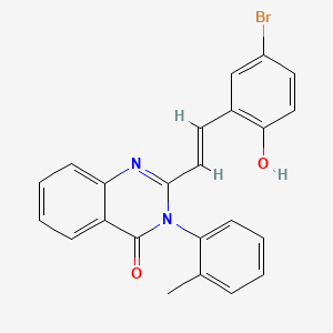 molecular formula C23H17BrN2O2 B6039909 2-[2-(5-bromo-2-hydroxyphenyl)vinyl]-3-(2-methylphenyl)-4(3H)-quinazolinone 
