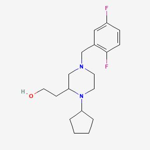 2-[1-cyclopentyl-4-(2,5-difluorobenzyl)-2-piperazinyl]ethanol