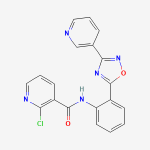 2-chloro-N-{2-[3-(3-pyridinyl)-1,2,4-oxadiazol-5-yl]phenyl}nicotinamide