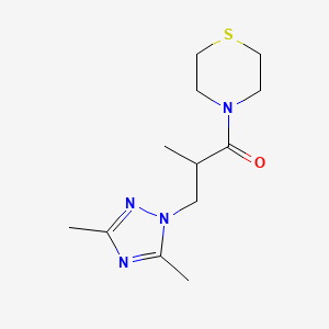 molecular formula C12H20N4OS B6040000 4-[3-(3,5-dimethyl-1H-1,2,4-triazol-1-yl)-2-methylpropanoyl]thiomorpholine trifluoroacetate 