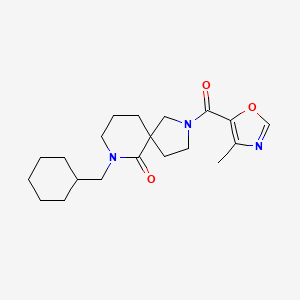 molecular formula C20H29N3O3 B6040002 7-(cyclohexylmethyl)-2-[(4-methyl-1,3-oxazol-5-yl)carbonyl]-2,7-diazaspiro[4.5]decan-6-one 