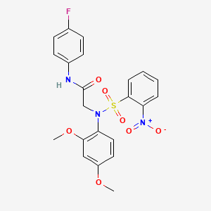 N~2~-(2,4-dimethoxyphenyl)-N~1~-(4-fluorophenyl)-N~2~-[(2-nitrophenyl)sulfonyl]glycinamide