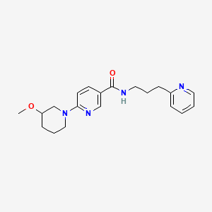 molecular formula C20H26N4O2 B6040025 6-(3-methoxy-1-piperidinyl)-N-[3-(2-pyridinyl)propyl]nicotinamide 