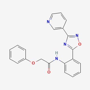 2-phenoxy-N-{2-[3-(3-pyridinyl)-1,2,4-oxadiazol-5-yl]phenyl}acetamide
