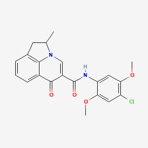 molecular formula C21H19ClN2O4 B6040054 N-(4-chloro-2,5-dimethoxyphenyl)-2-methyl-6-oxo-1,2-dihydro-6H-pyrrolo[3,2,1-ij]quinoline-5-carboxamide 