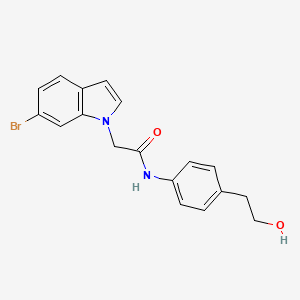 molecular formula C18H17BrN2O2 B6040055 2-(6-bromo-1H-indol-1-yl)-N-[4-(2-hydroxyethyl)phenyl]acetamide 