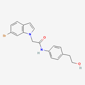 2-(6-bromo-1H-indol-1-yl)-N-[4-(2-hydroxyethyl)phenyl]acetamide