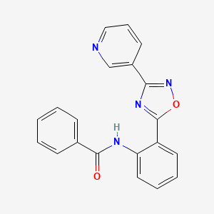 N-{2-[3-(3-pyridinyl)-1,2,4-oxadiazol-5-yl]phenyl}benzamide
