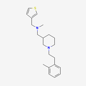 molecular formula C21H30N2S B6040101 N-methyl-1-{1-[2-(2-methylphenyl)ethyl]-3-piperidinyl}-N-(3-thienylmethyl)methanamine 