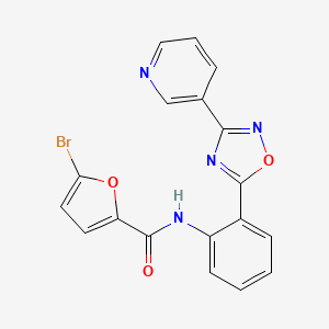 5-bromo-N-{2-[3-(3-pyridinyl)-1,2,4-oxadiazol-5-yl]phenyl}-2-furamide
