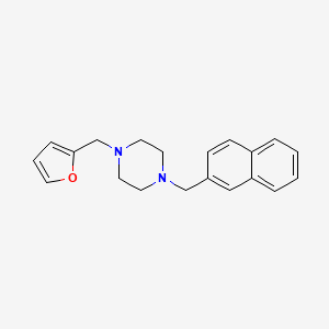 molecular formula C20H22N2O B6040125 1-(2-furylmethyl)-4-(2-naphthylmethyl)piperazine 