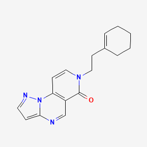 molecular formula C17H18N4O B6040141 7-[2-(1-cyclohexen-1-yl)ethyl]pyrazolo[1,5-a]pyrido[3,4-e]pyrimidin-6(7H)-one 