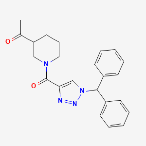 molecular formula C23H24N4O2 B6040162 1-(1-{[1-(diphenylmethyl)-1H-1,2,3-triazol-4-yl]carbonyl}-3-piperidinyl)ethanone 