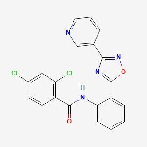 2,4-dichloro-N-{2-[3-(3-pyridinyl)-1,2,4-oxadiazol-5-yl]phenyl}benzamide