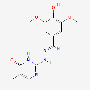 4-hydroxy-3,5-dimethoxybenzaldehyde (5-methyl-6-oxo-1,6-dihydro-2-pyrimidinyl)hydrazone