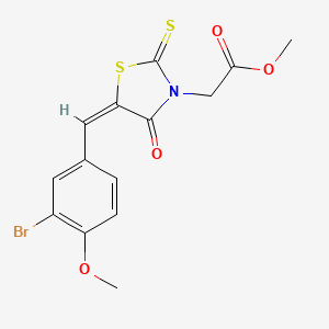 methyl [5-(3-bromo-4-methoxybenzylidene)-4-oxo-2-thioxo-1,3-thiazolidin-3-yl]acetate