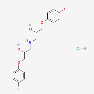 molecular formula C18H22ClF2NO4 B6040204 3,3'-iminobis[1-(4-fluorophenoxy)-2-propanol] hydrochloride 