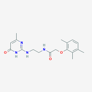 molecular formula C18H24N4O3 B6040208 N-{2-[(4-methyl-6-oxo-1,6-dihydropyrimidin-2-yl)amino]ethyl}-2-(2,3,6-trimethylphenoxy)acetamide 
