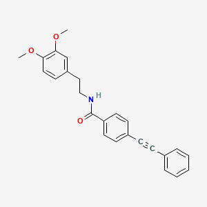 molecular formula C25H23NO3 B6040214 N-[2-(3,4-dimethoxyphenyl)ethyl]-4-(phenylethynyl)benzamide 