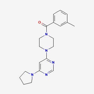 4-[4-(3-methylbenzoyl)-1-piperazinyl]-6-(1-pyrrolidinyl)pyrimidine