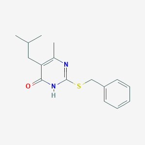 2-(benzylthio)-5-isobutyl-6-methyl-4-pyrimidinol