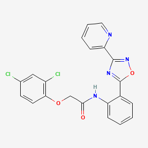 2-(2,4-dichlorophenoxy)-N-{2-[3-(2-pyridinyl)-1,2,4-oxadiazol-5-yl]phenyl}acetamide