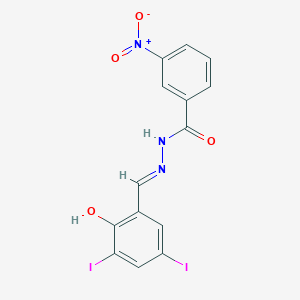N'-(2-hydroxy-3,5-diiodobenzylidene)-3-nitrobenzohydrazide