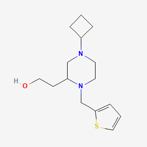molecular formula C15H24N2OS B6040282 2-[4-cyclobutyl-1-(2-thienylmethyl)-2-piperazinyl]ethanol 