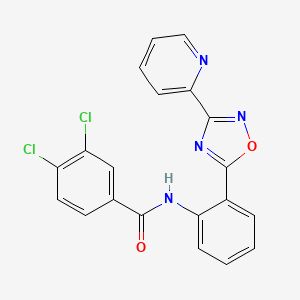 3,4-dichloro-N-{2-[3-(2-pyridinyl)-1,2,4-oxadiazol-5-yl]phenyl}benzamide