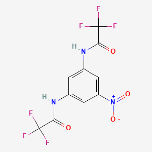 molecular formula C10H5F6N3O4 B6040309 N,N'-(5-nitro-1,3-phenylene)bis(2,2,2-trifluoroacetamide) 