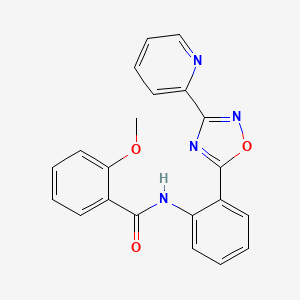 2-methoxy-N-{2-[3-(2-pyridinyl)-1,2,4-oxadiazol-5-yl]phenyl}benzamide