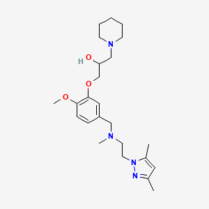 1-(5-{[[2-(3,5-dimethyl-1H-pyrazol-1-yl)ethyl](methyl)amino]methyl}-2-methoxyphenoxy)-3-(1-piperidinyl)-2-propanol