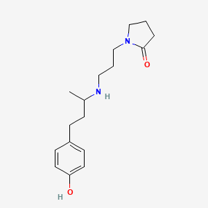 molecular formula C17H26N2O2 B6040315 1-(3-{[3-(4-hydroxyphenyl)-1-methylpropyl]amino}propyl)-2-pyrrolidinone 
