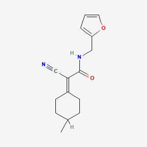 molecular formula C15H18N2O2 B6040318 2-cyano-N-(2-furylmethyl)-2-(4-methylcyclohexylidene)acetamide 