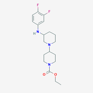 molecular formula C19H27F2N3O2 B6040319 ethyl 3-[(3,4-difluorophenyl)amino]-1,4'-bipiperidine-1'-carboxylate 