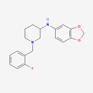 molecular formula C19H21FN2O2 B6040351 N-1,3-benzodioxol-5-yl-1-(2-fluorobenzyl)-3-piperidinamine 