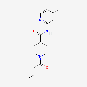 molecular formula C16H23N3O2 B6040356 1-butyryl-N-(4-methyl-2-pyridinyl)-4-piperidinecarboxamide 