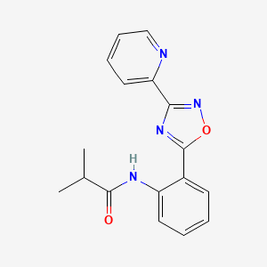 2-methyl-N-{2-[3-(2-pyridinyl)-1,2,4-oxadiazol-5-yl]phenyl}propanamide