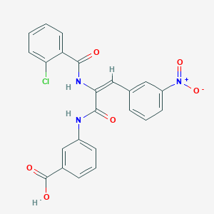 3-{[2-[(2-chlorobenzoyl)amino]-3-(3-nitrophenyl)acryloyl]amino}benzoic acid