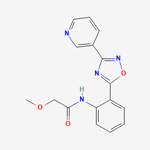 2-methoxy-N-{2-[3-(3-pyridinyl)-1,2,4-oxadiazol-5-yl]phenyl}acetamide