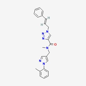 N-methyl-N-{[1-(2-methylphenyl)-1H-pyrazol-4-yl]methyl}-1-[(2E)-3-phenyl-2-propen-1-yl]-1H-1,2,3-triazole-4-carboxamide