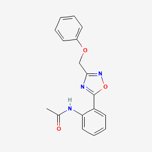 molecular formula C17H15N3O3 B604039 N-{2-[3-(phenoxymethyl)-1,2,4-oxadiazol-5-yl]phenyl}acetamide CAS No. 1120234-71-0