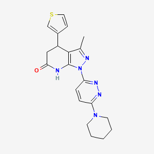 3-methyl-1-[6-(1-piperidinyl)-3-pyridazinyl]-4-(3-thienyl)-1,4,5,7-tetrahydro-6H-pyrazolo[3,4-b]pyridin-6-one