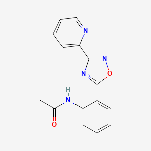 N-{2-[3-(2-pyridinyl)-1,2,4-oxadiazol-5-yl]phenyl}acetamide